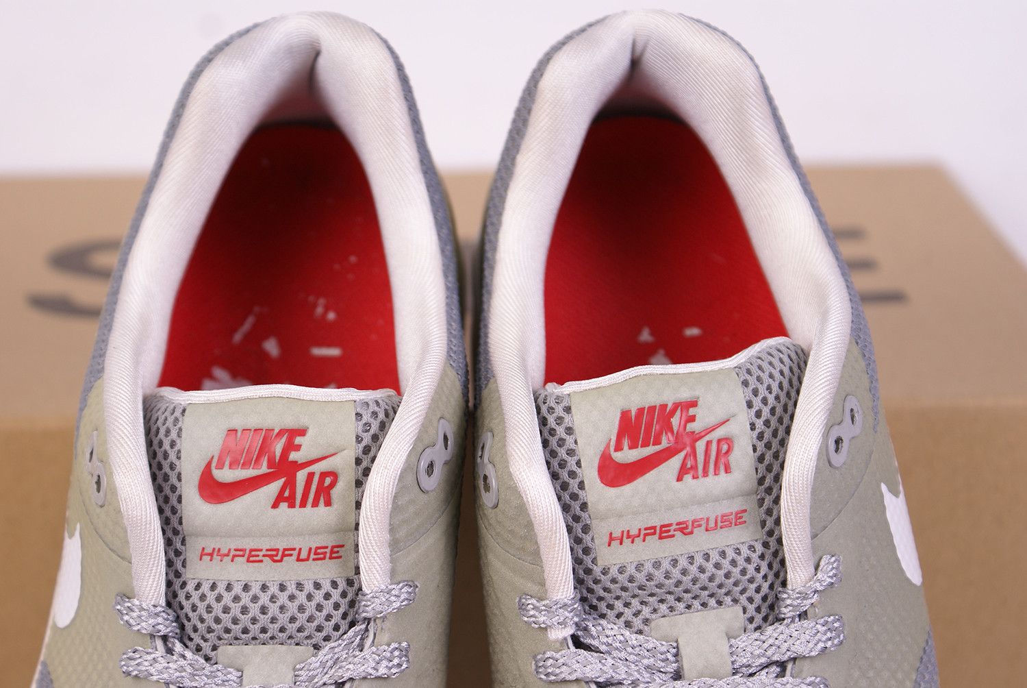 Nike 2012 Nike Air Max 1 Hyperfuse MATTE SILVER Red Black White Size US 10.5 / EU 43-44 - 8 Thumbnail