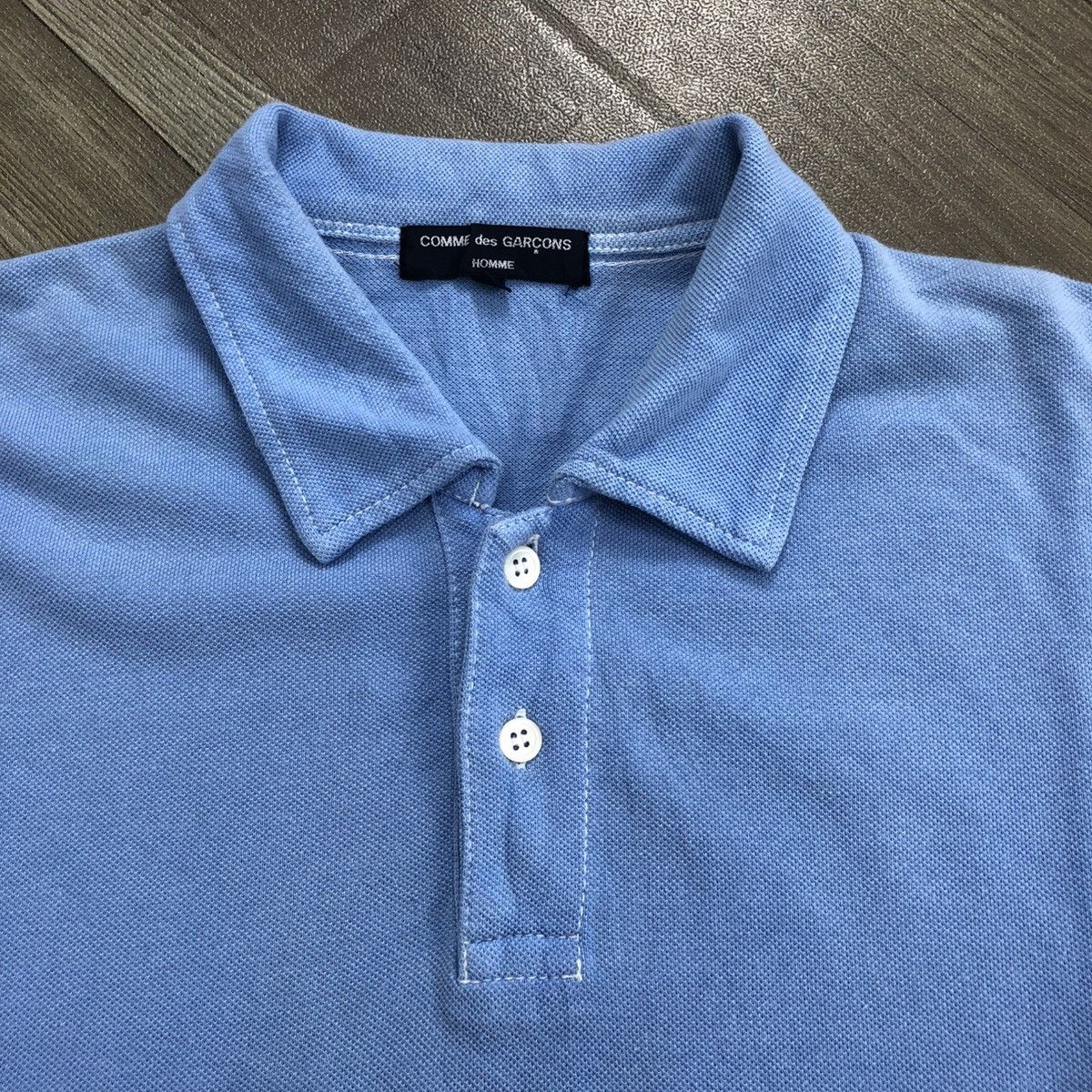 Comme des Garcons × Comme des Garcons Homme × Comme des Garcons SHIRT SS06 Comme Des Garcons Homme CDG Designer Blue Polo Shirt Size US XL / EU 56 / 4 - 3 Thumbnail
