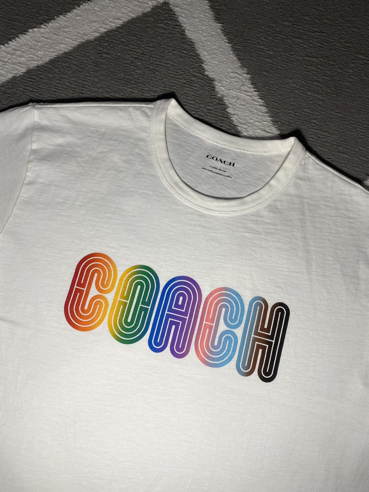 Coach × Designer Men’s Coach Rainbow Signature T-shirt tee Size US XL / EU 56 / 4 - 5 Thumbnail