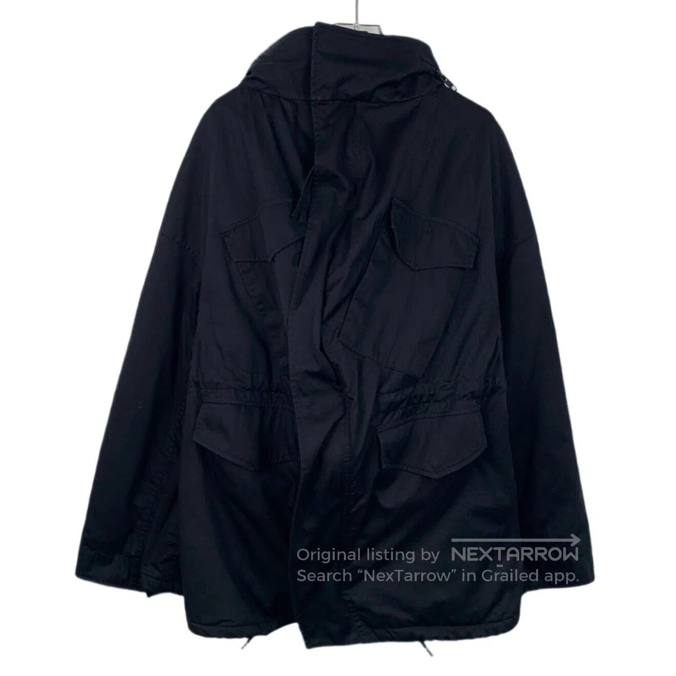 Balenciaga Balenciaga Black Cotton Hooded Multi-pocket Jacket| Size XS / US 0-2 / IT 36-38 - 1 Thumbnail