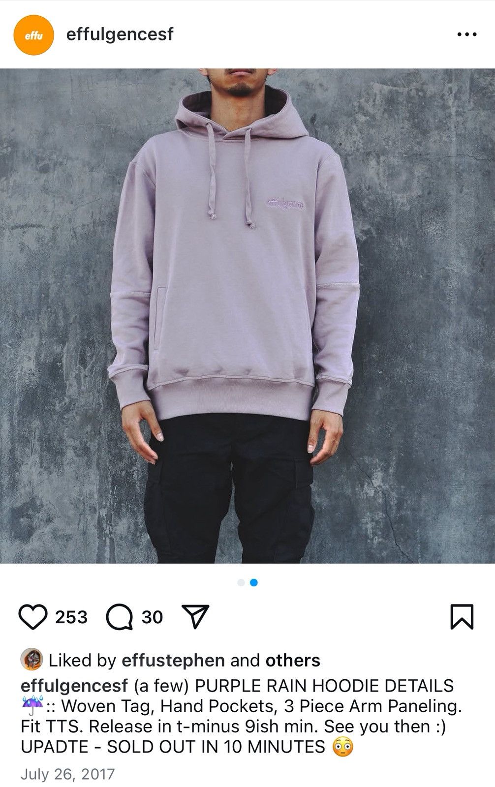 Effulgence 2017 EFFULGENCE PURPLE RAiN HOODiE PALE PASTEL TERRY FLEECE Size M / US 6-8 / IT 42-44 - 1 Thumbnail