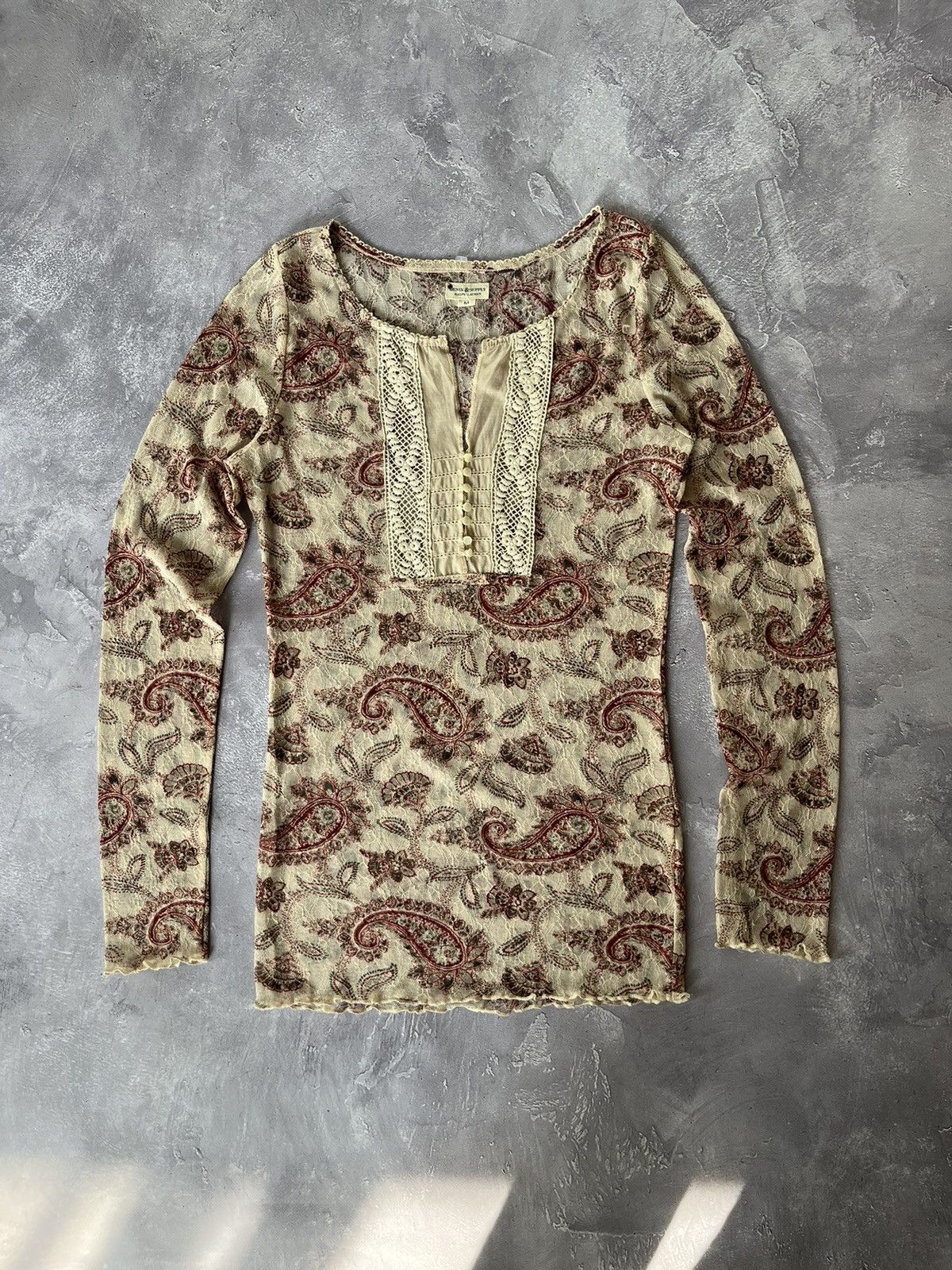 Denim & Supply Ralph Lauren Denim & Supply Ralph Lauren boho sheer Paisley Long Sleeve Size M / US 6-8 / IT 42-44 - 1 Thumbnail