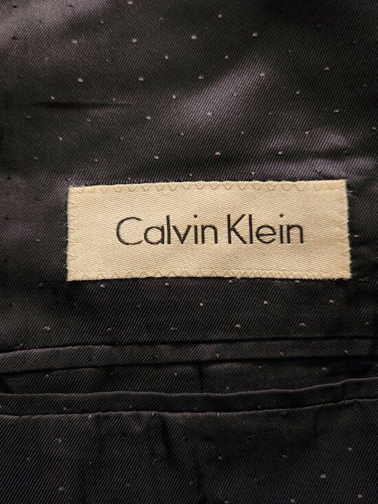 Calvin Klein CALVIN Klein men's blue 100%wool spot coat jacket blazer 44R Size 44R - 4 Thumbnail