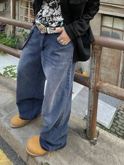 Japanese Brand Skate Baggy Denim Jeans Loose Vintage Size US 34 / EU 50 - 1 Thumbnail