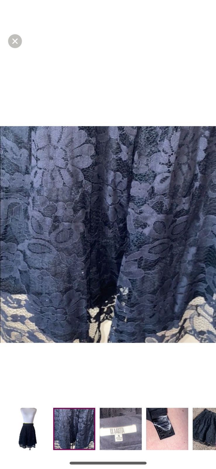 BB Dakota Bb Dakota black lace skirt size 4 Size 27" / US 4 / IT 40 - 2 Thumbnail