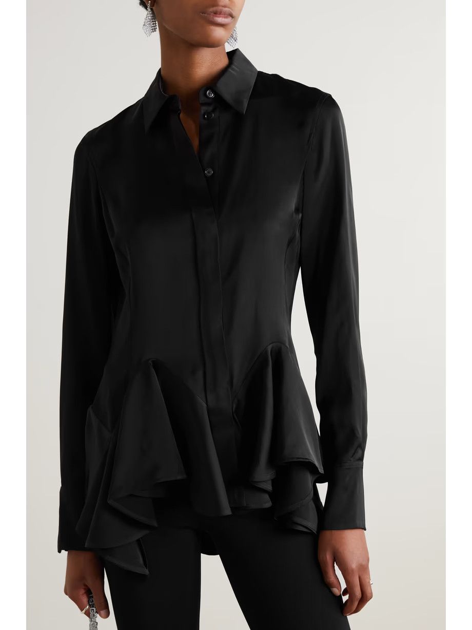 Givenchy o1y0925 Solid Color Shirt in Black Size M / US 6-8 / IT 42-44 - 2 Thumbnail