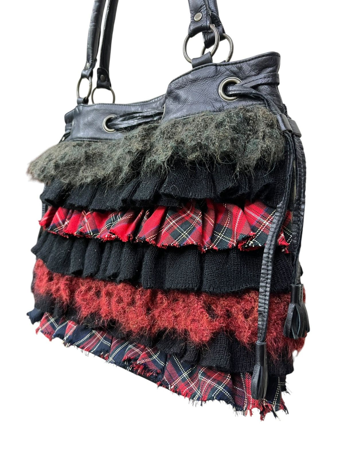 Matsuda Vintage Nicole Ruffle Punk Patchwork Tote Japan Rare Size ONE SIZE - 10 Thumbnail