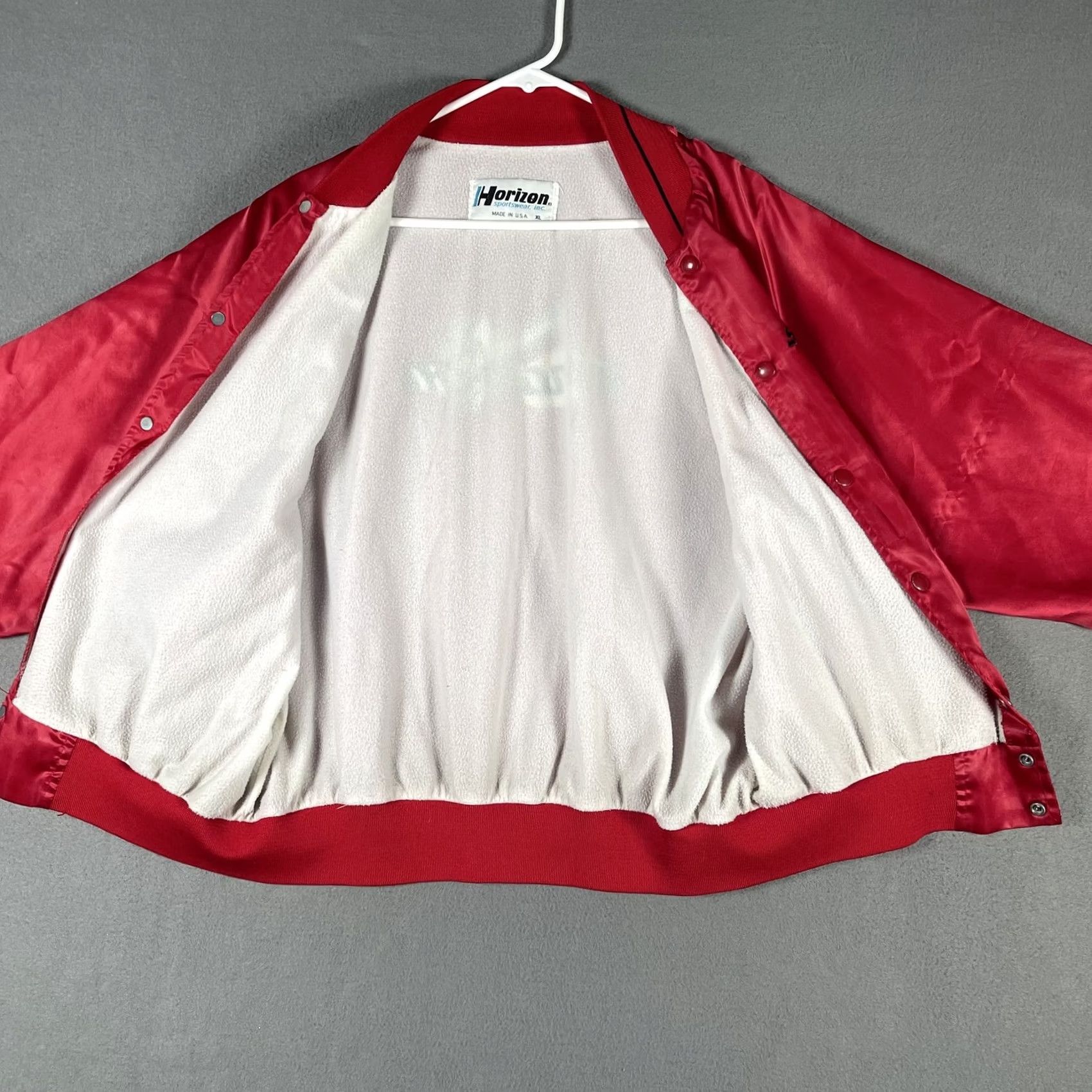 Vintage VINTAGE Horizon Sportswear Snap-on Jacket Mens XL Red Satin Bomber Mechanic Auto Shop USA 90s Size US XL / EU 56 / 4 - 7 Thumbnail