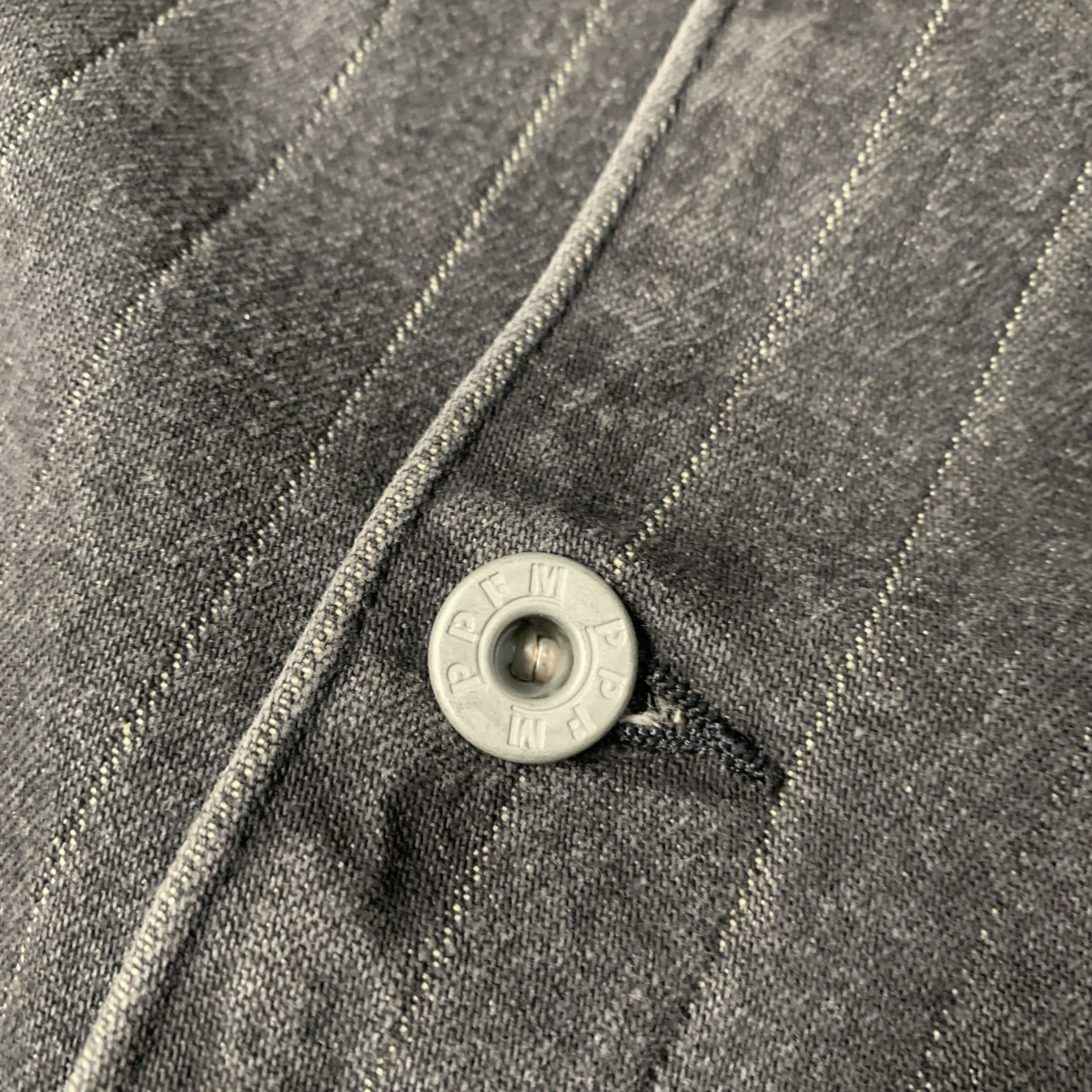 PPFM 2000s PPFM Japanese Chore Stripe Shawl Collar Button Jacket Size US M / EU 48-50 / 2 - 5 Thumbnail