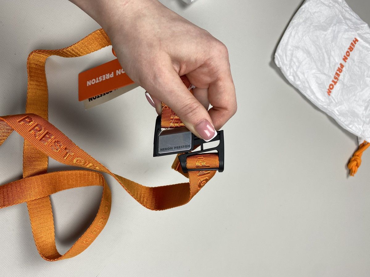 Heron Preston BNWT! Heron Preston Tiny Tape Magnetic Belt One Size Orange Size ONE SIZE - 11 Thumbnail
