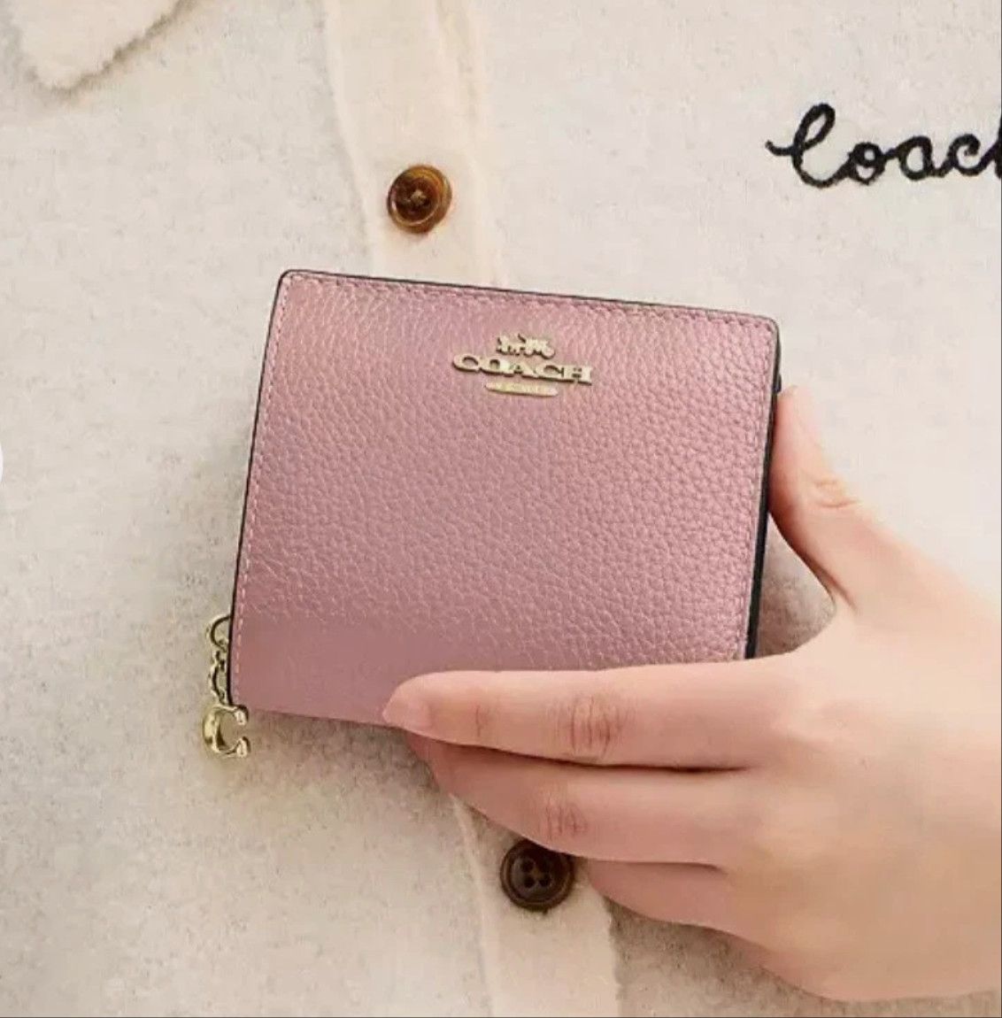 Coach Snap Wallet C2862 Gold/Carnation Size ONE SIZE - 10 Thumbnail