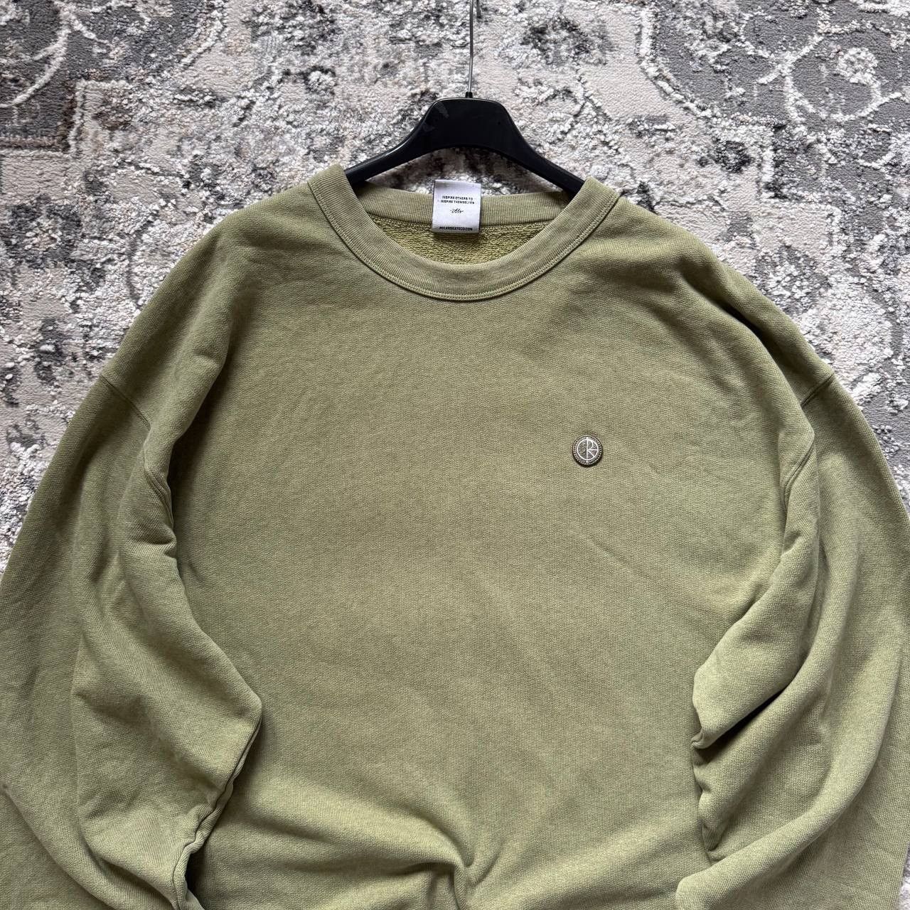 Polar Skate Co. Polar Skate Khaki Baggy Dyed Patch Crewneck Size US XL / EU 56 / 4 - 4 Thumbnail