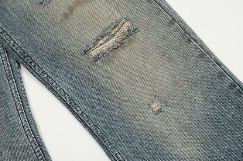 Vintage Retro washed street cleanfit straight flared ripped jeans Size US 32 / EU 48 - 4 Thumbnail