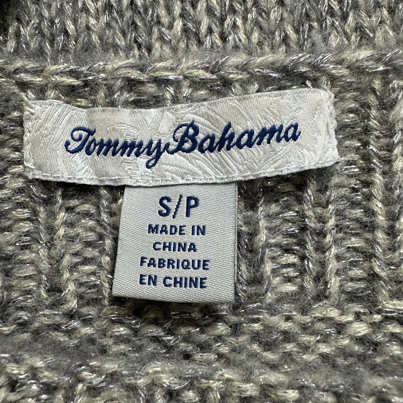 Tommy Bahama Tommy Bahama Small Wool Sweater Sparkle Open Knit Sleeve Size S / US 4 / IT 40 - 3 Thumbnail