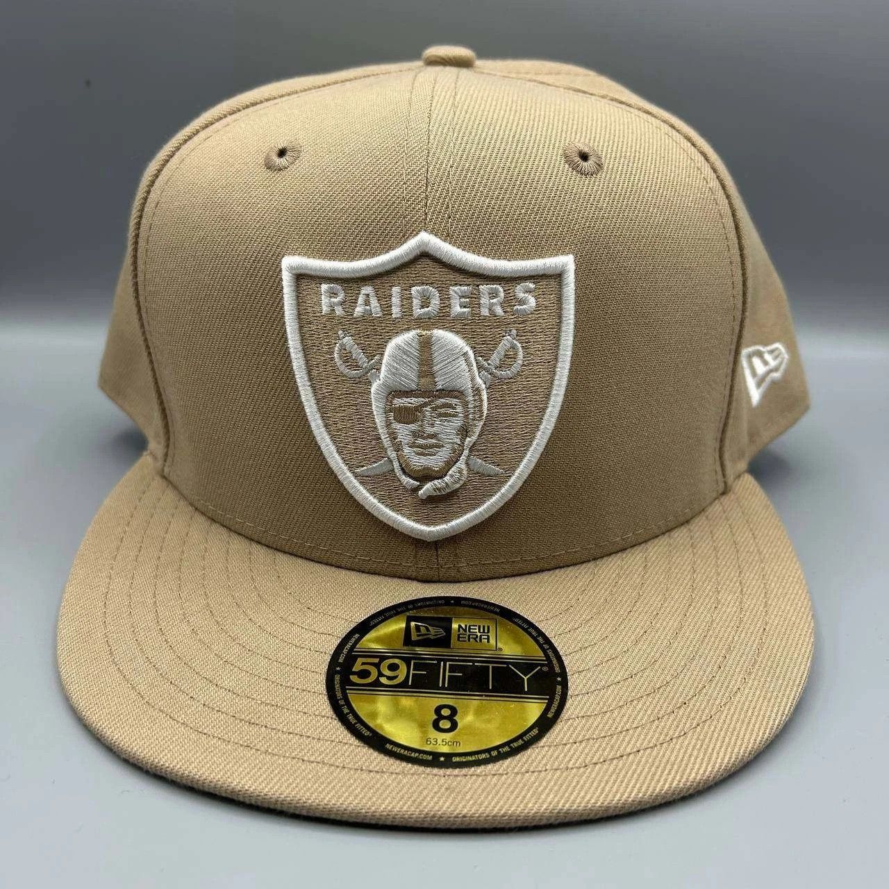 New Era Las Vegas Raiders Hat Men 8 Brown Embroidered Fitted Cap New Size ONE SIZE - 1 Thumbnail