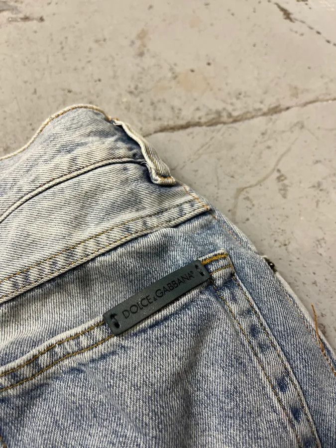 Dolce & Gabbana 2010s Dolce & Gabbana Angels Blue Denim Jeans Size US 30 / EU 46 - 6 Thumbnail