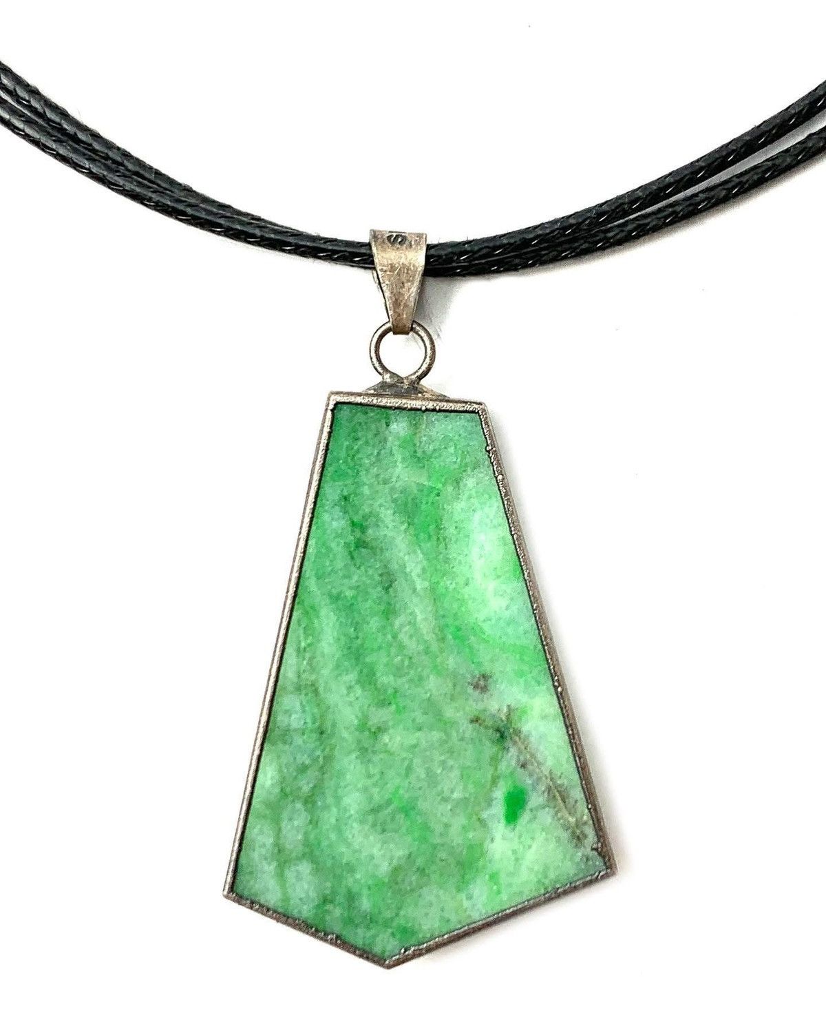 Vintage 2000S NATURAL JADE WITH SILVER PEDAL NECKLACE Size ONE SIZE - 2 Thumbnail