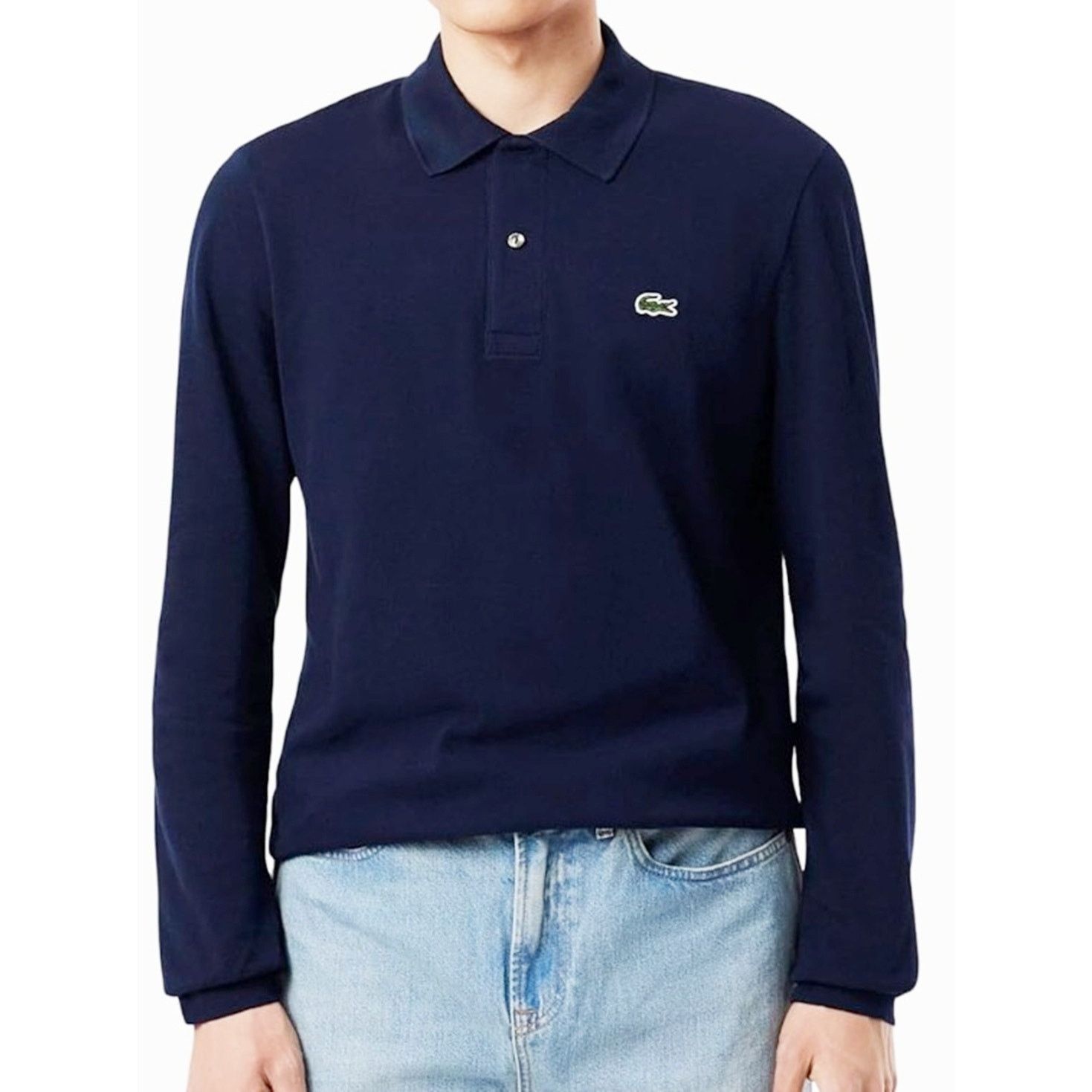 Lacoste Lacoste Men's Classic Long Sleeve Pique Polo Shirt Gray S Size US S / EU 44-46 / 1 - 1 Thumbnail
