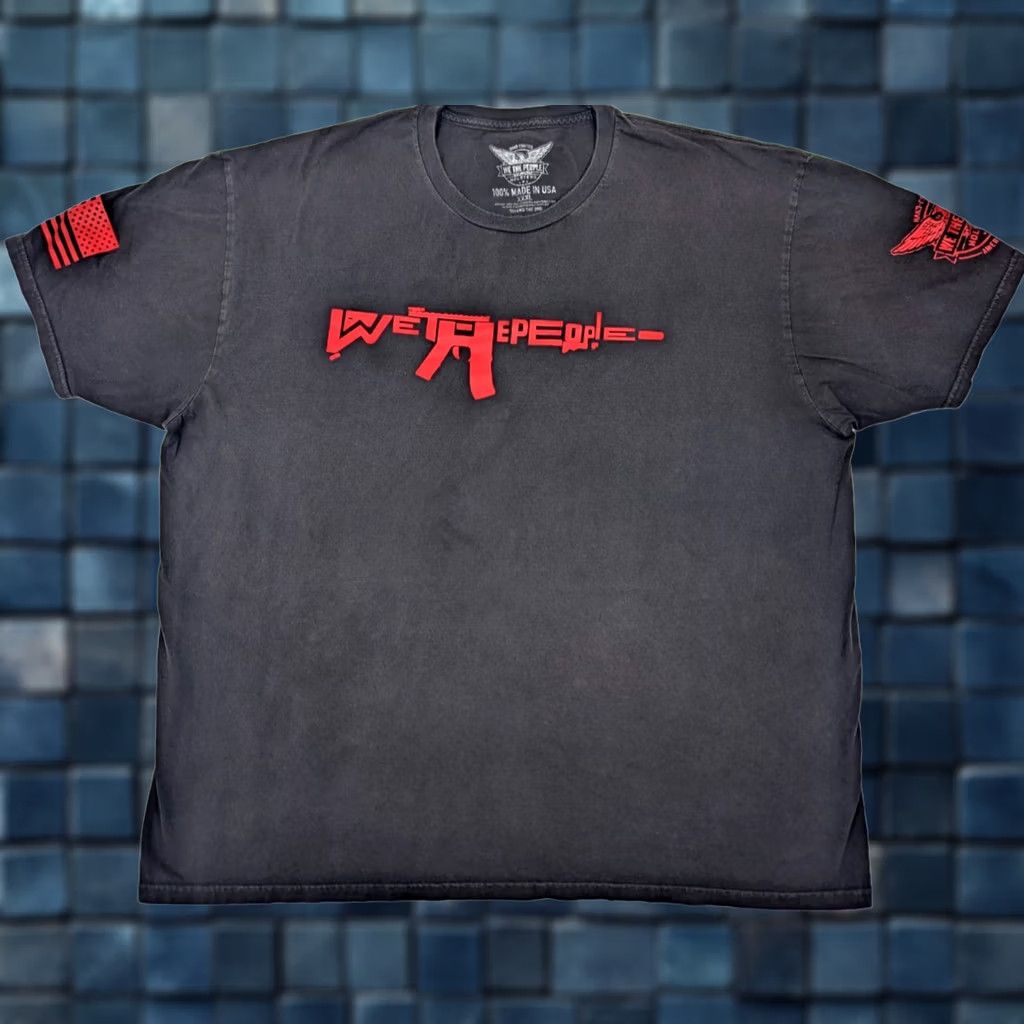 Vintage We The People Holsters Defend The 2nd Shirt 3XL Black Red Short Sleeve Crew Men Size US XXL / EU 58 / 5 - 1 Thumbnail