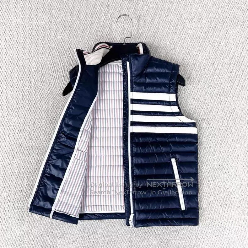 Thom Browne Thom Browne Navy Blue Vest Vest Jacket Size XS / US 0-2 / IT 36-38 - 6 Thumbnail