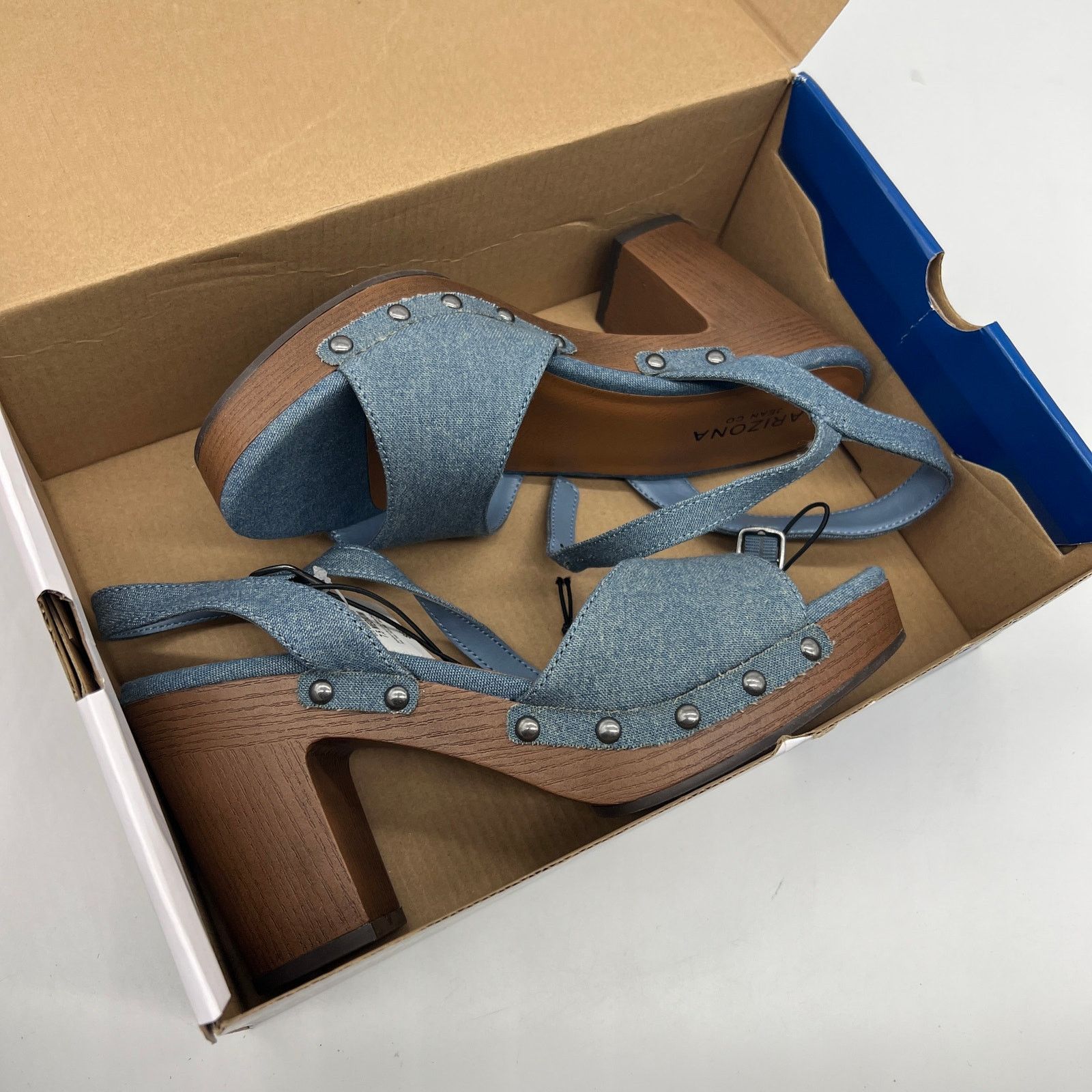 Other Arizona Jean Co Womens Heather Heeled Sandals Size US 7.5 / IT 37.5 - 16 Thumbnail