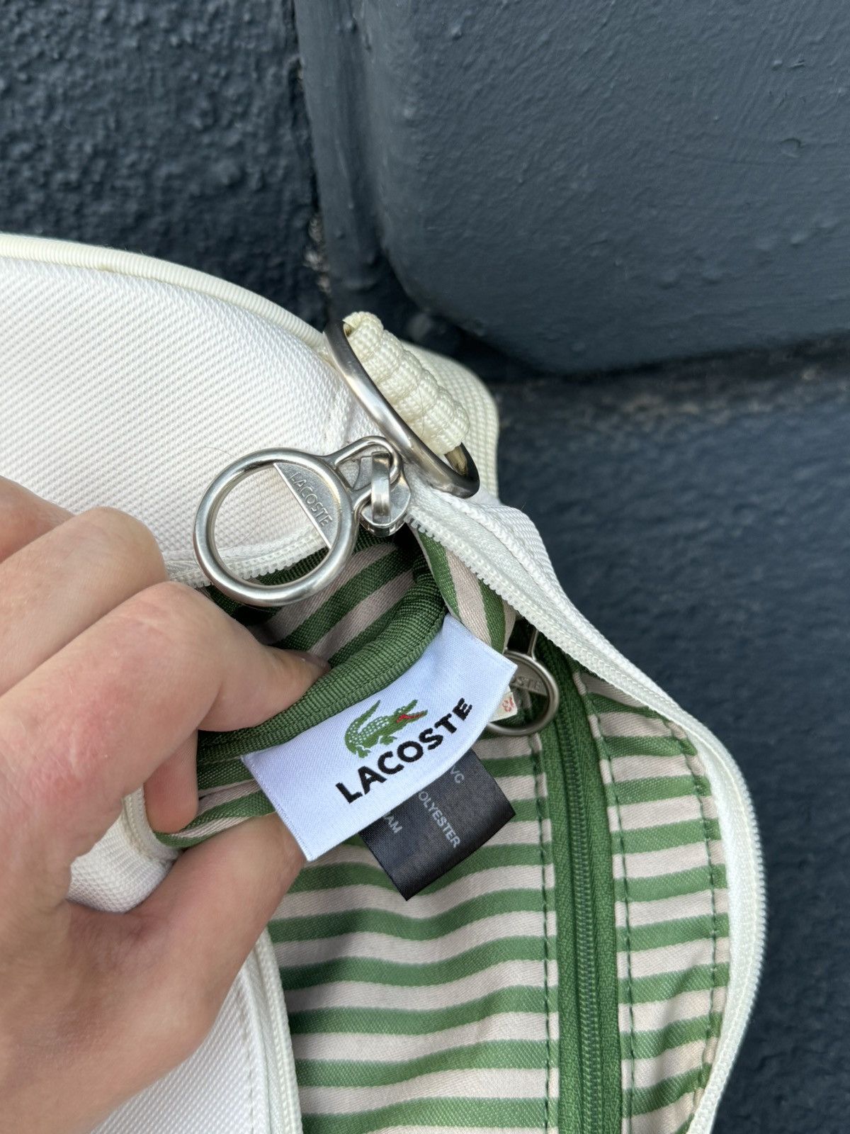 Japanese Brand × Lacoste Lacoste White Handbag Size ONE SIZE - 8 Thumbnail