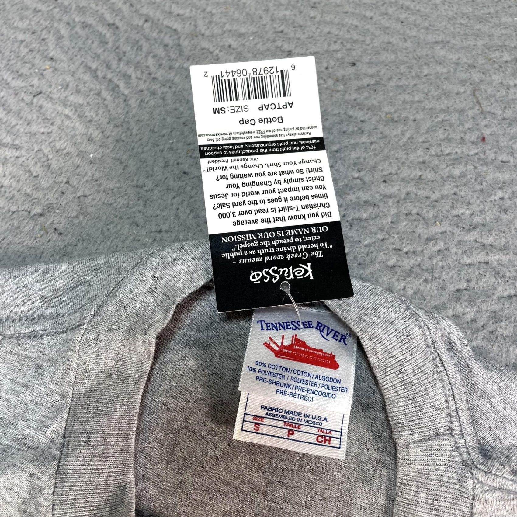 Vintage VINTAGE Jesus Shirt Mens S Gray T-Shirt Short Sleeve Kerusso Bottle Cap Never Thirst Again Christian Mens Small Gray Shirt Size US S / EU 44-46 / 1 - 5 Thumbnail
