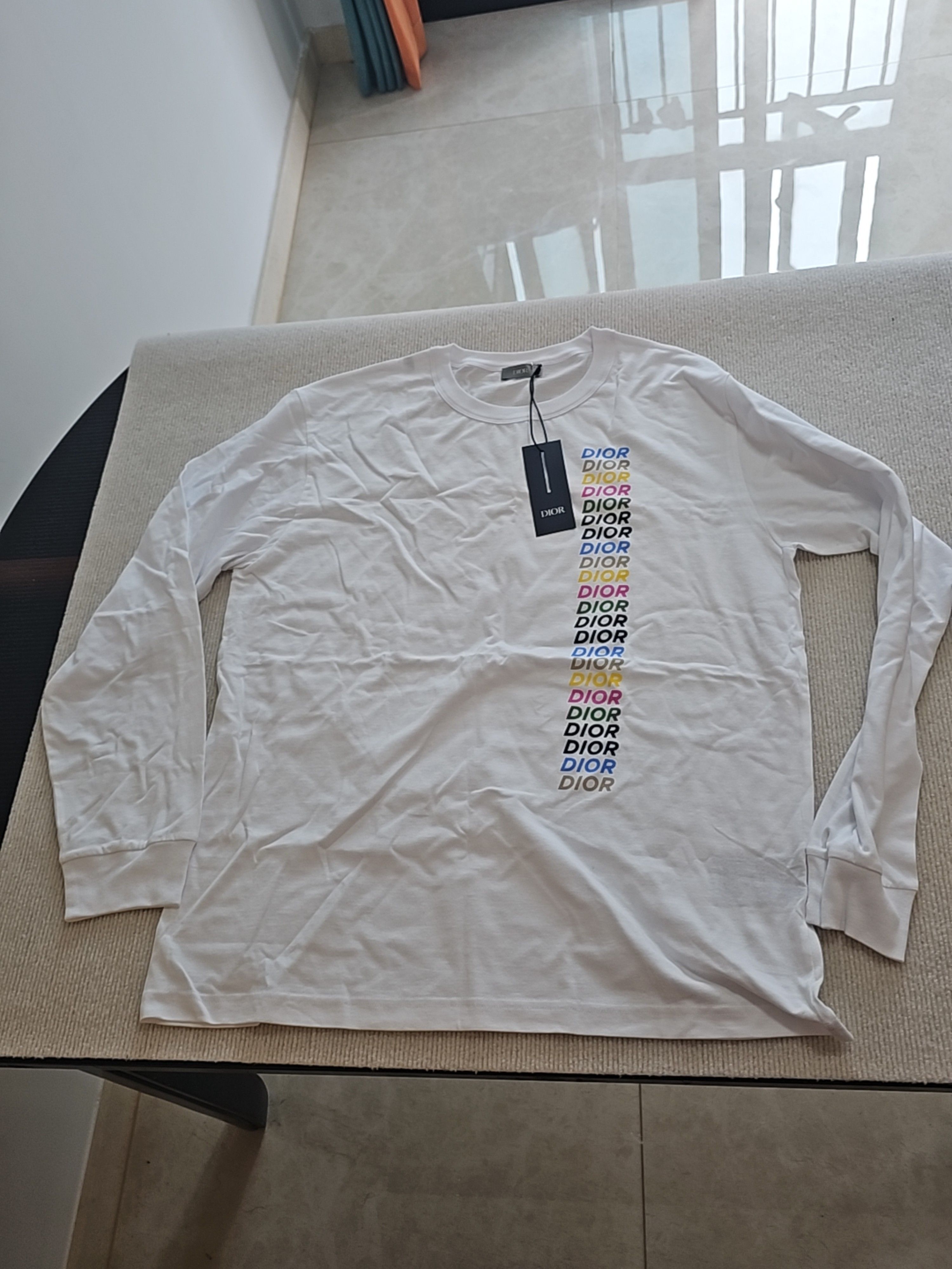 Dior Dior Multicolor Logo Long Sleeve T-Shirt Size XL Size US XL / EU 56 / 4 - 1 Thumbnail
