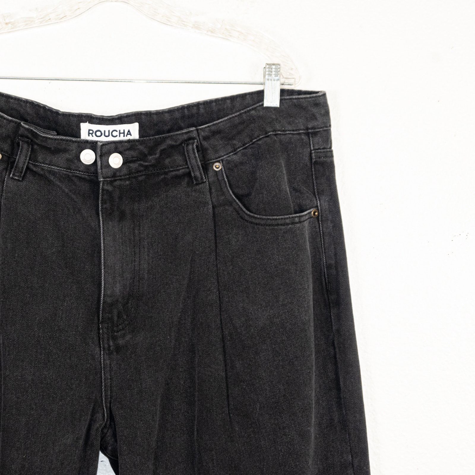 Other ROUCHA Dada Denim Pleated 5 pocket Jeans washed Black Size 40" / US 18 - 10 Thumbnail
