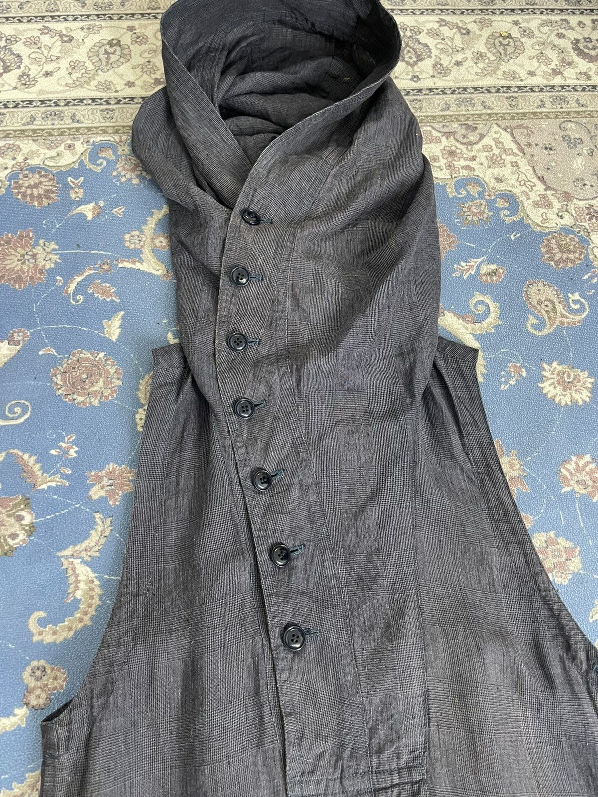 Yohji Yamamoto 🔥RARE🔥ARCHIVAL YOHJI YAMAMOTO MAXI DRESS HOODIE LONG NECK Size M / US 6-8 / IT 42-44 - 5 Thumbnail