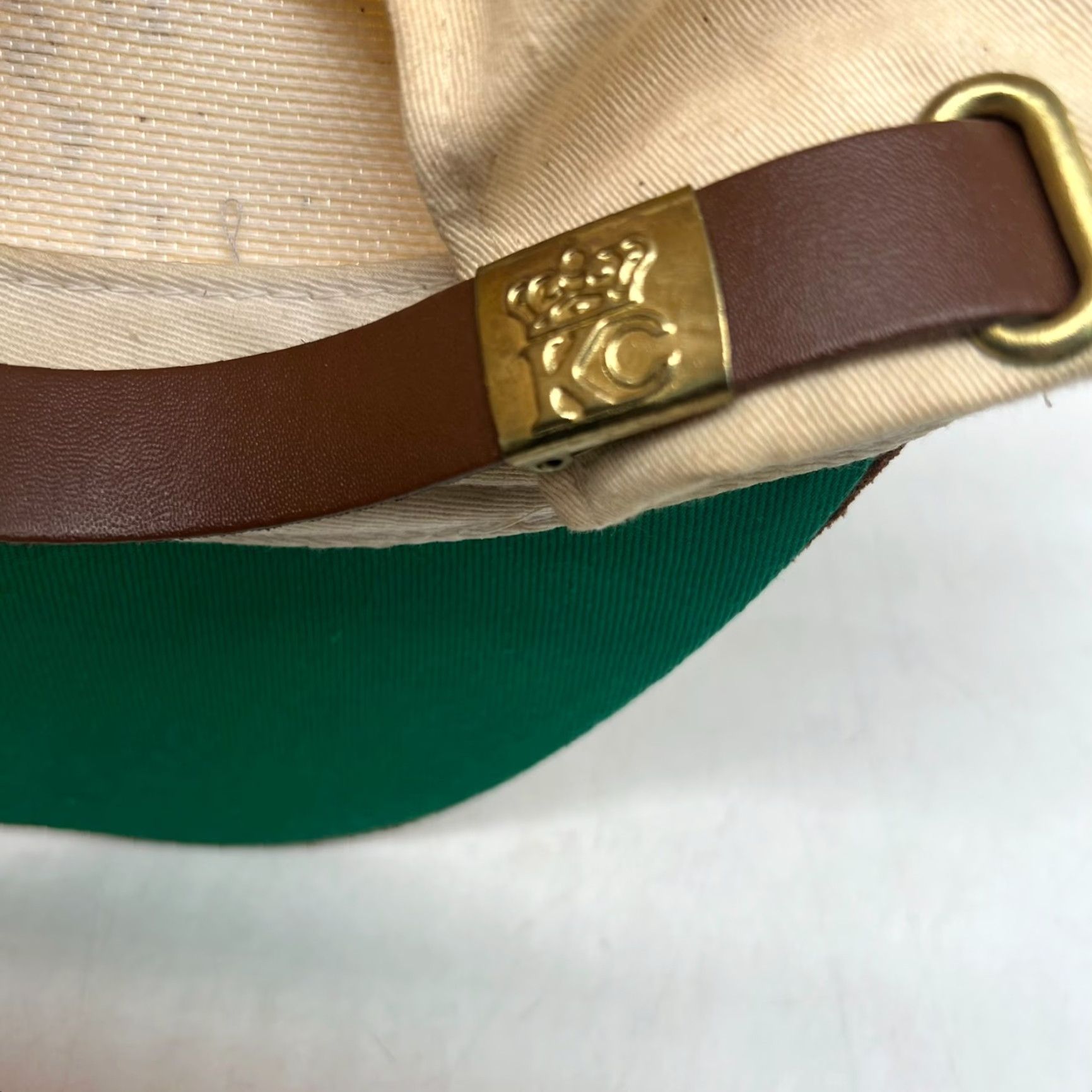 Vintage KC Salty Dog Café Trucker Hat Adult One Size Beige Embroidered Leather Brim Adjustable Cap Mens Size ONE SIZE - 6 Thumbnail