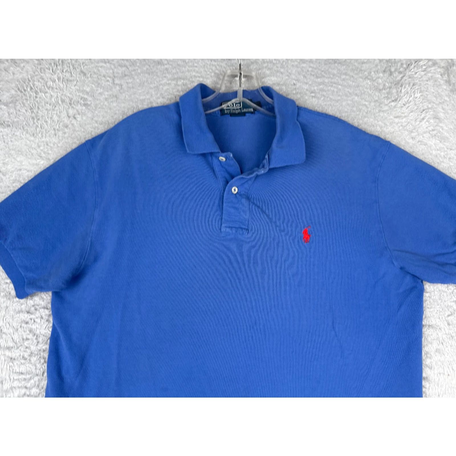 Ralph Lauren VINTAGE Ralph Lauren Shirt Men L Blue Polo 100% Cotton Short Sleeve Size US L / EU 52-54 / 3 - 4 Thumbnail