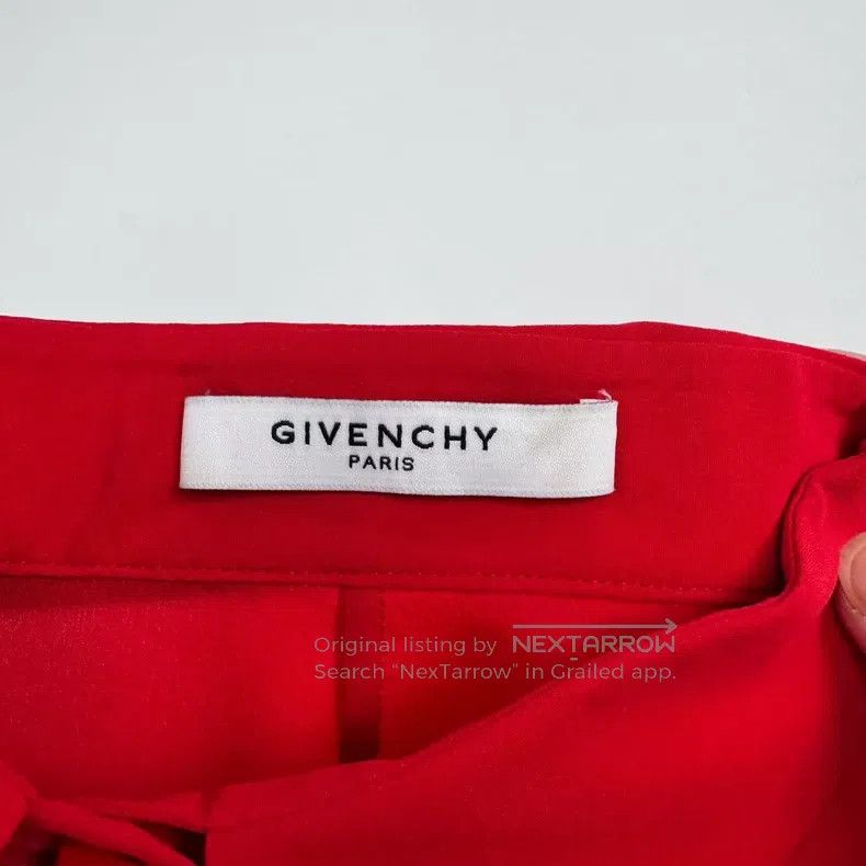 Givenchy Givenchy Size42 Red Wild Silk Long-Sleeve Shirt Size 42 Size US M / EU 48-50 / 2 - 3 Thumbnail