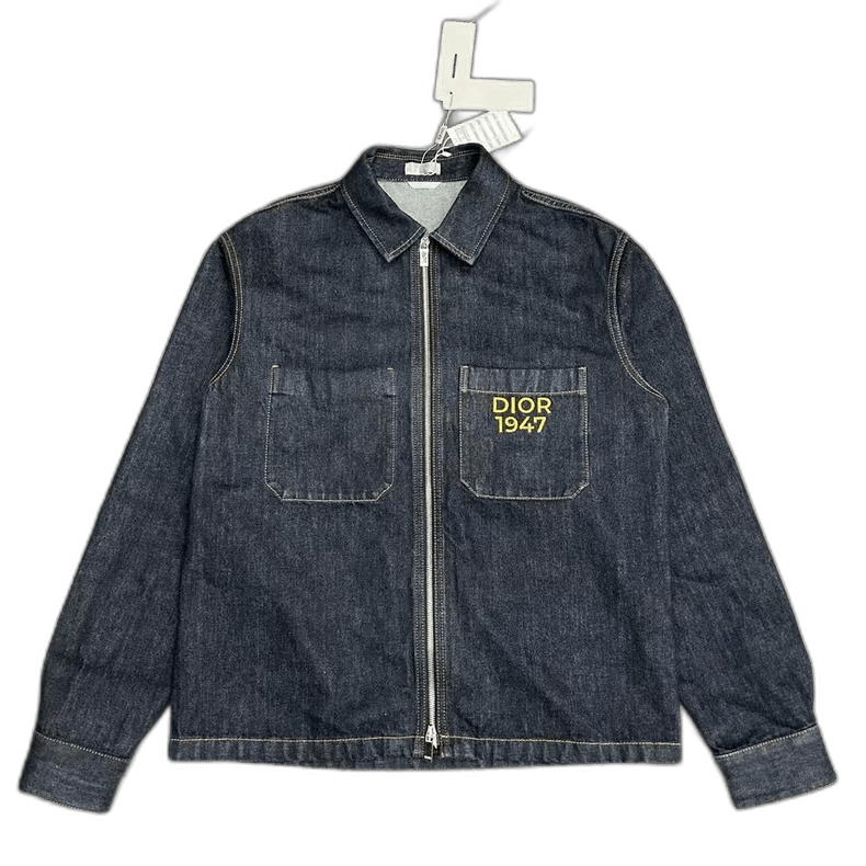 Dior Dior 1947 Embroidered Denim Zip Jacket-yf | Grailed