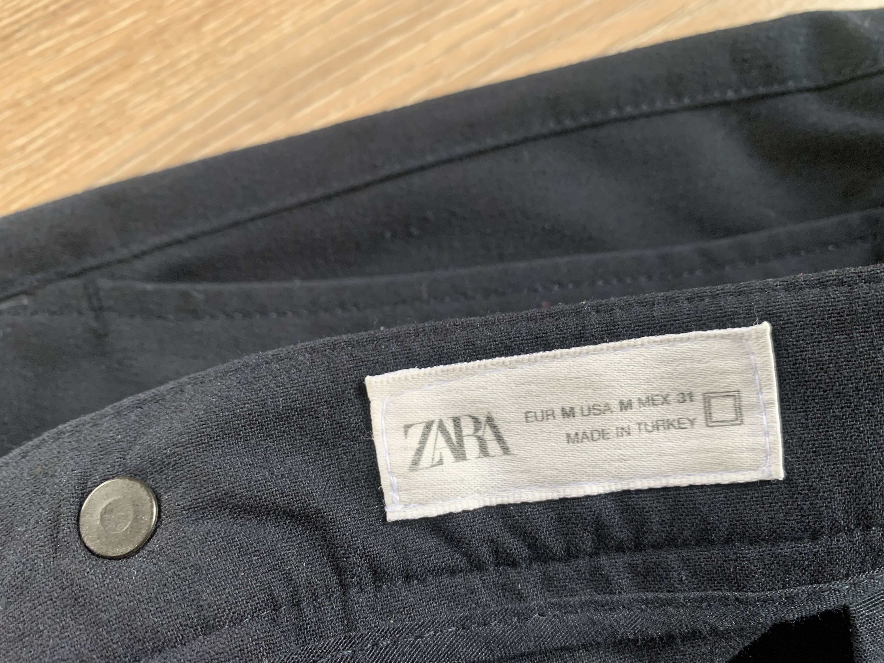 Zara Zara Black Slim Fit Trousers Stretch Tailored Pants Size US 31 - 10 Thumbnail