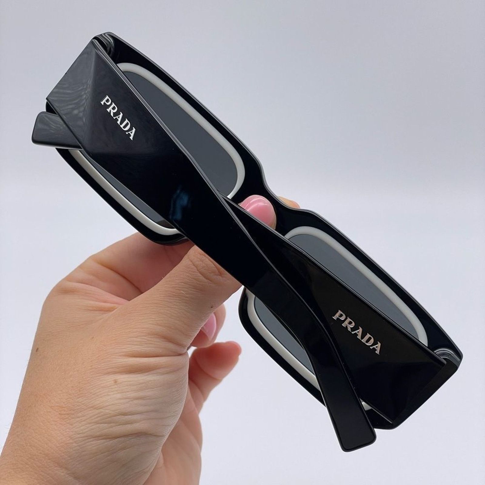 Prada BRAND NEW PRADA PR06YSF 09Q5S0 Black White/Dark Grey Unisex Size ONE SIZE - 8 Thumbnail