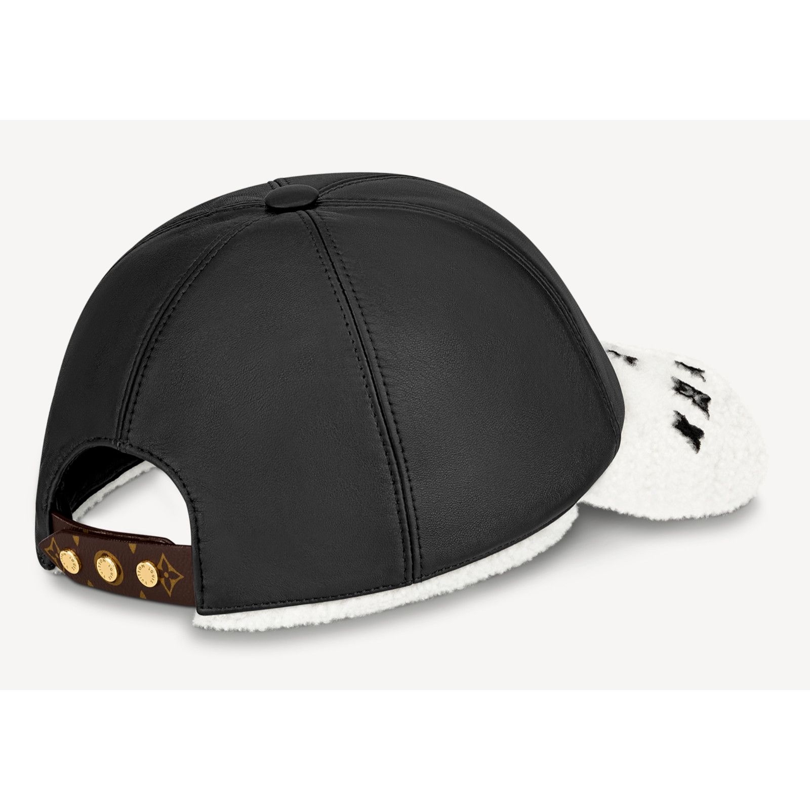 Louis Vuitton Louis Vuitton Leather Shearling Fur Visor Baseball Cap Hat M Size ONE SIZE - 8 Thumbnail