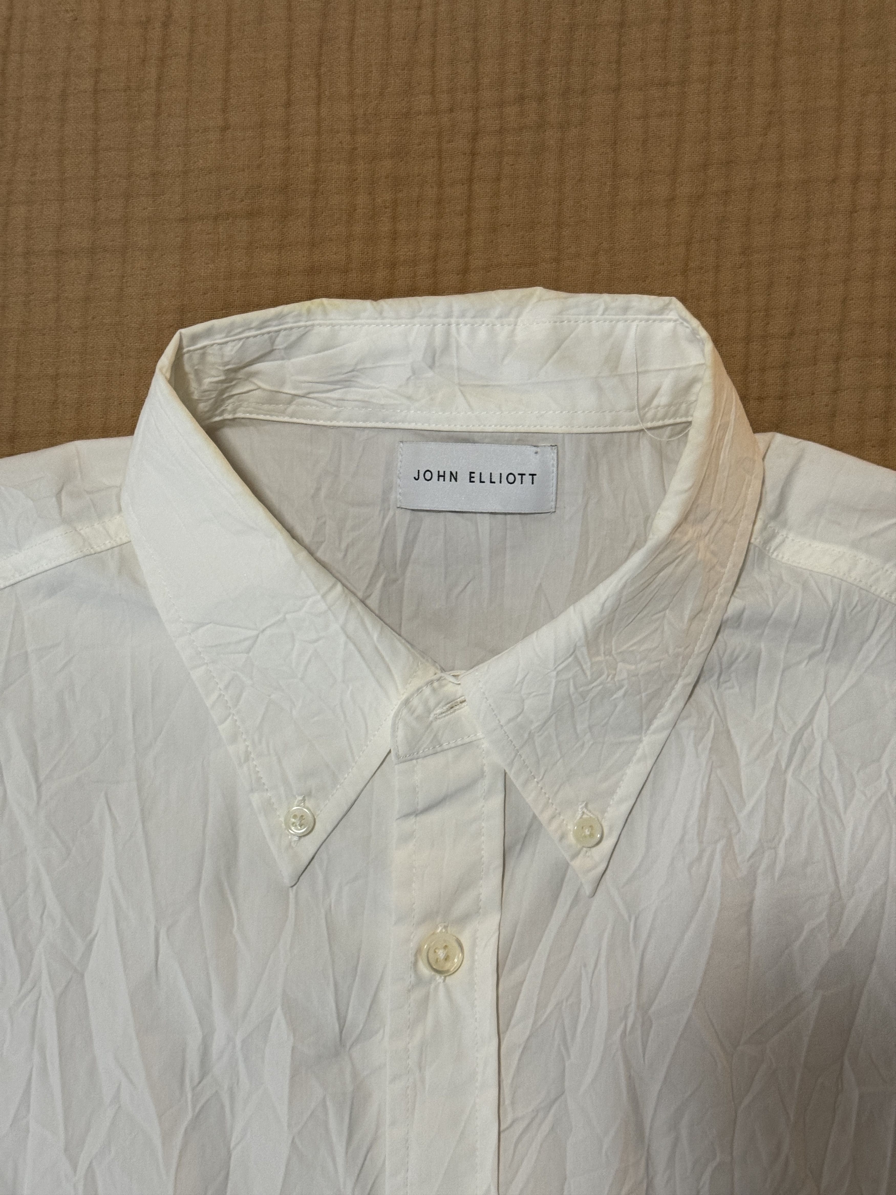 John Elliott Crinkle Short Sleeve Button Up Shirt Size US XL / EU 56 / 4 - 4 Thumbnail