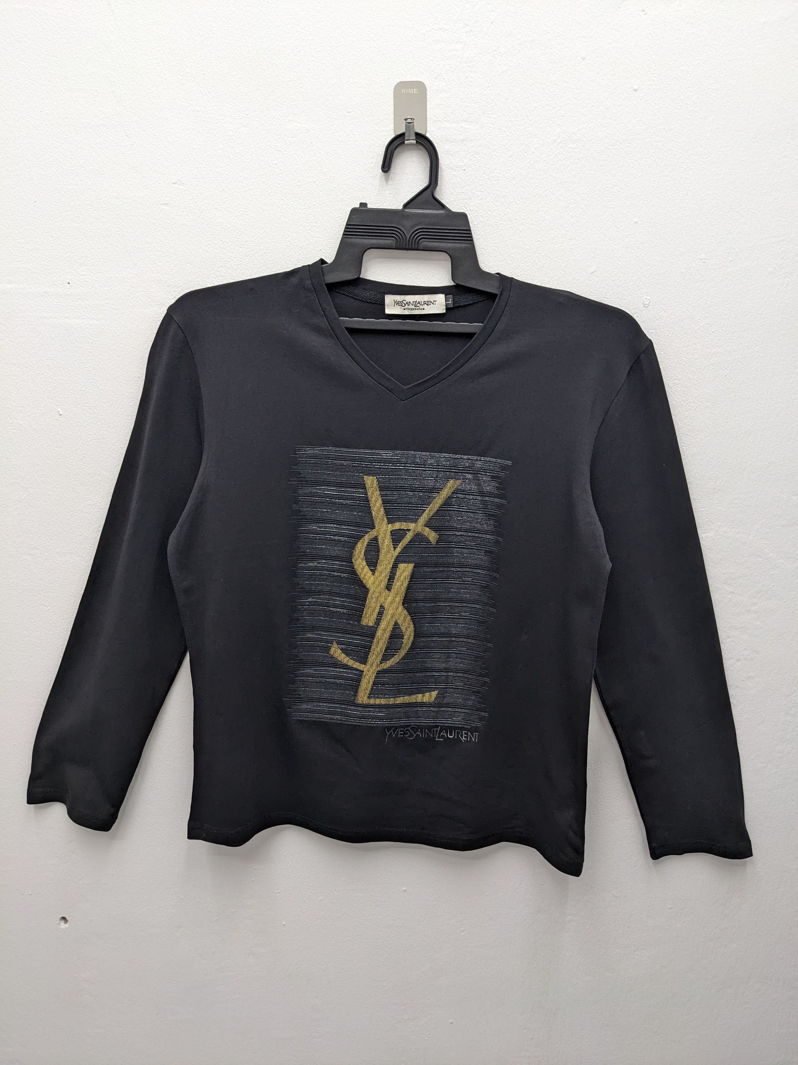 Black Yves Saint Laurent Oversized T Shirt VINTAGE YVES SAINT