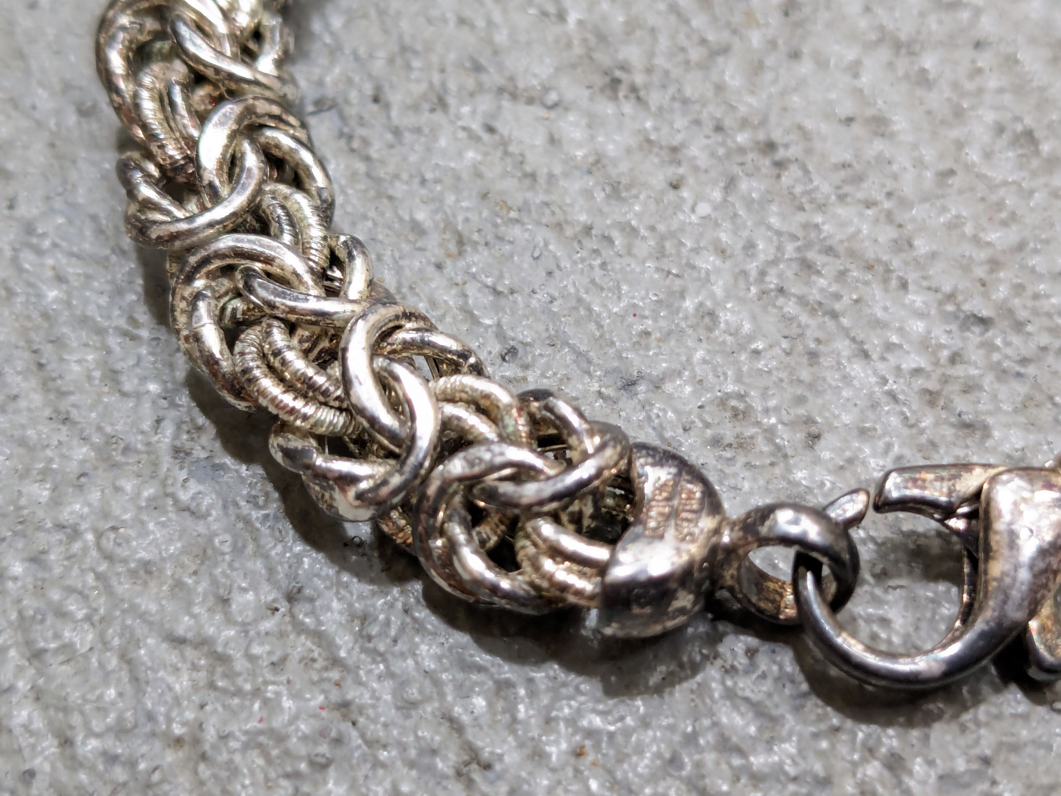 Other Vintage Sterling Silver Bracelet Byzantine 7" Link 90s Italy Size ONE SIZE - 4 Thumbnail