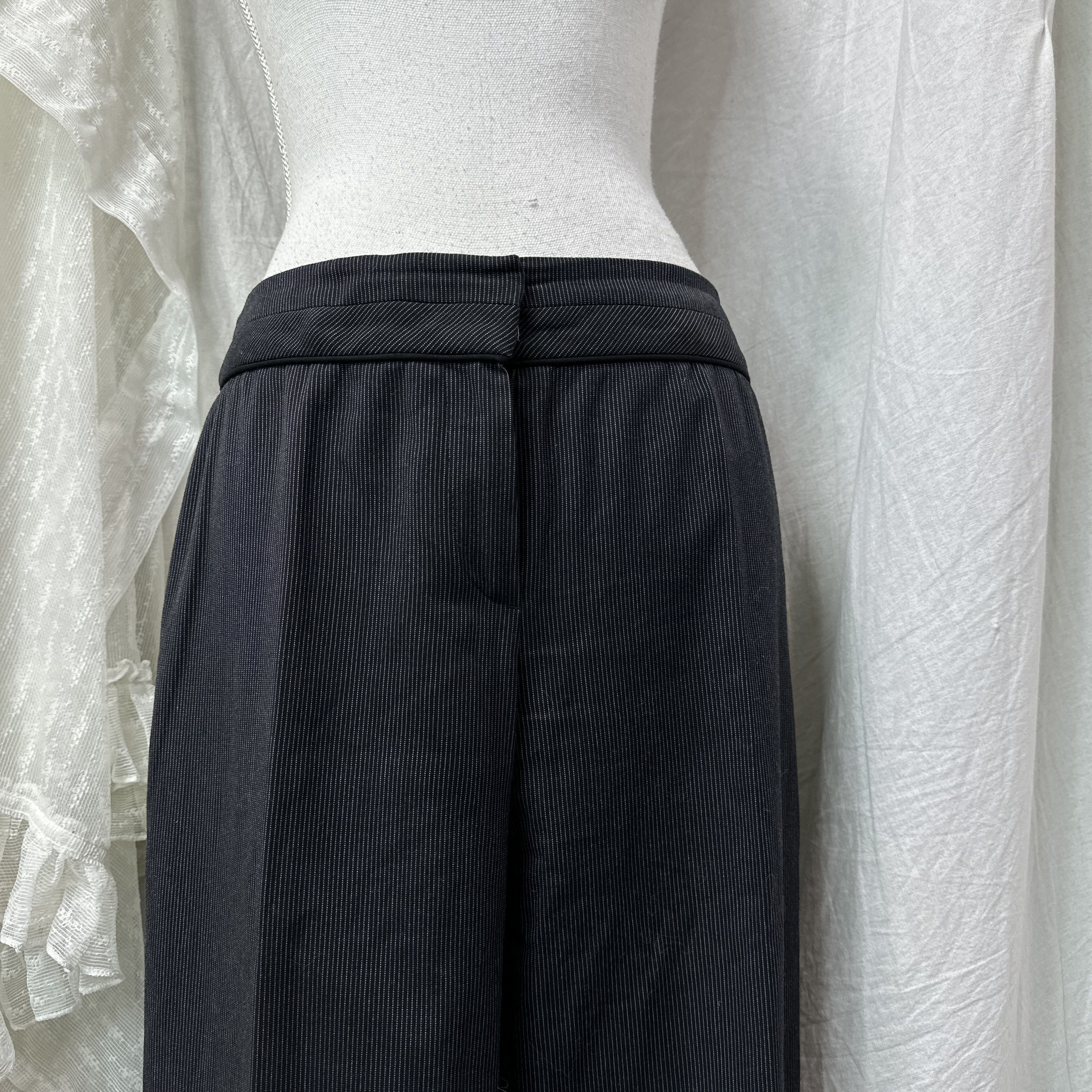 Vintage Vintage Striped Wide Leg Classy Pants Y2K Size 26" / US 2 / IT 38 - 2 Thumbnail