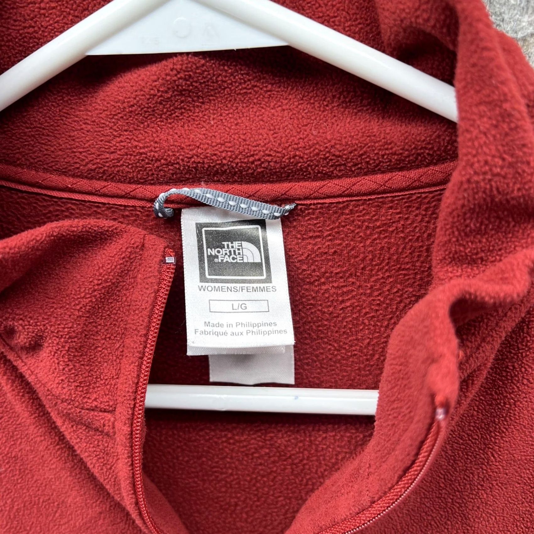 The North Face The North Face Sweatshirt Womens Large Red TKA 100 Fleece 1/4 Zip Pullover Top Size L / US 10 / IT 46 - 2 Thumbnail