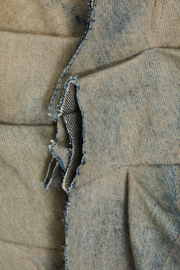 Rick Owens o1y0126 Denim Maxi Skirt in Blue Size 34" / US 12 / IT 48 - 4 Thumbnail
