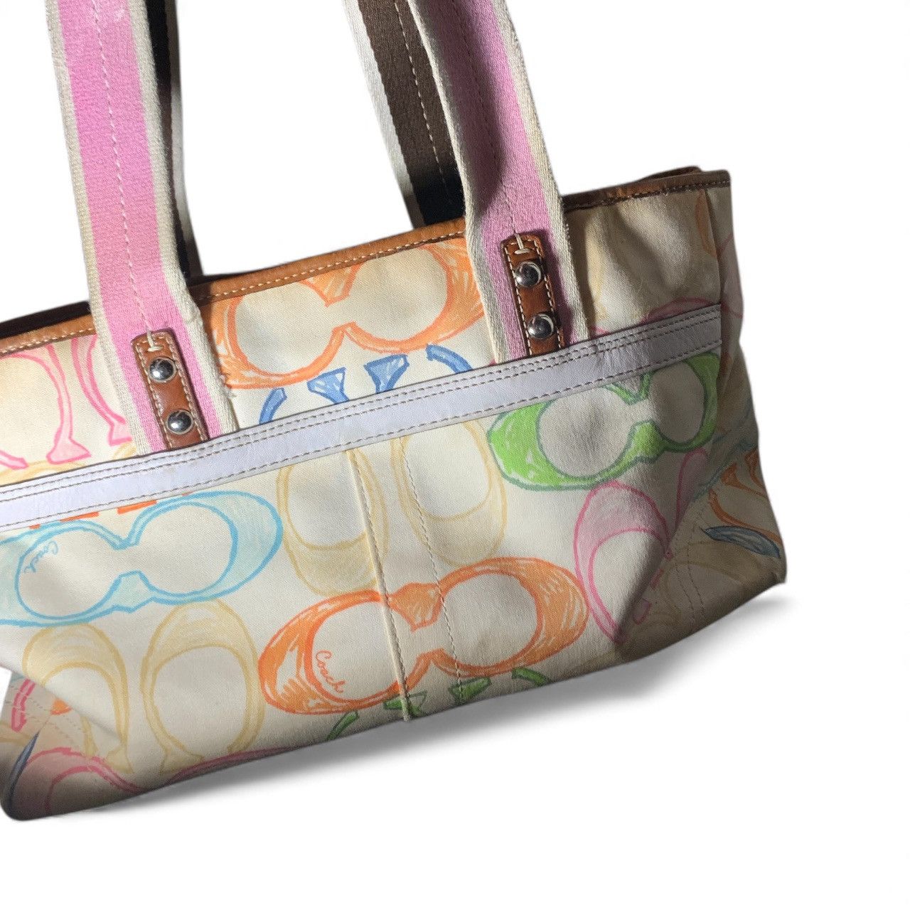 Coach Coach Multicolored Hand Tote (item#b157) Size ONE SIZE - 3 Thumbnail