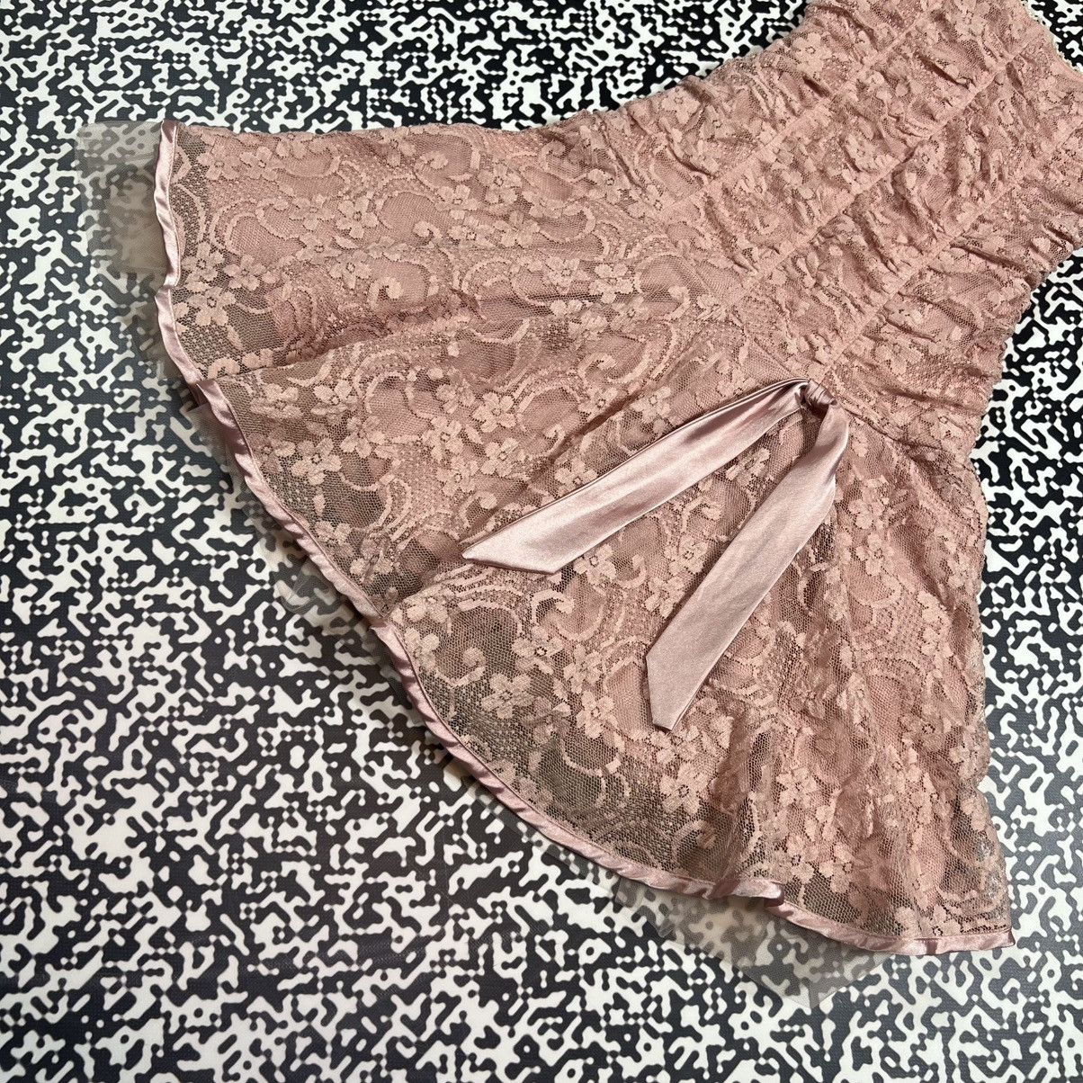 Japanese Brand Vintage Y2K Un Deux Trois Sexy Pink Mesh Mini Dress Size M / US 6-8 / IT 42-44 - 11 Thumbnail