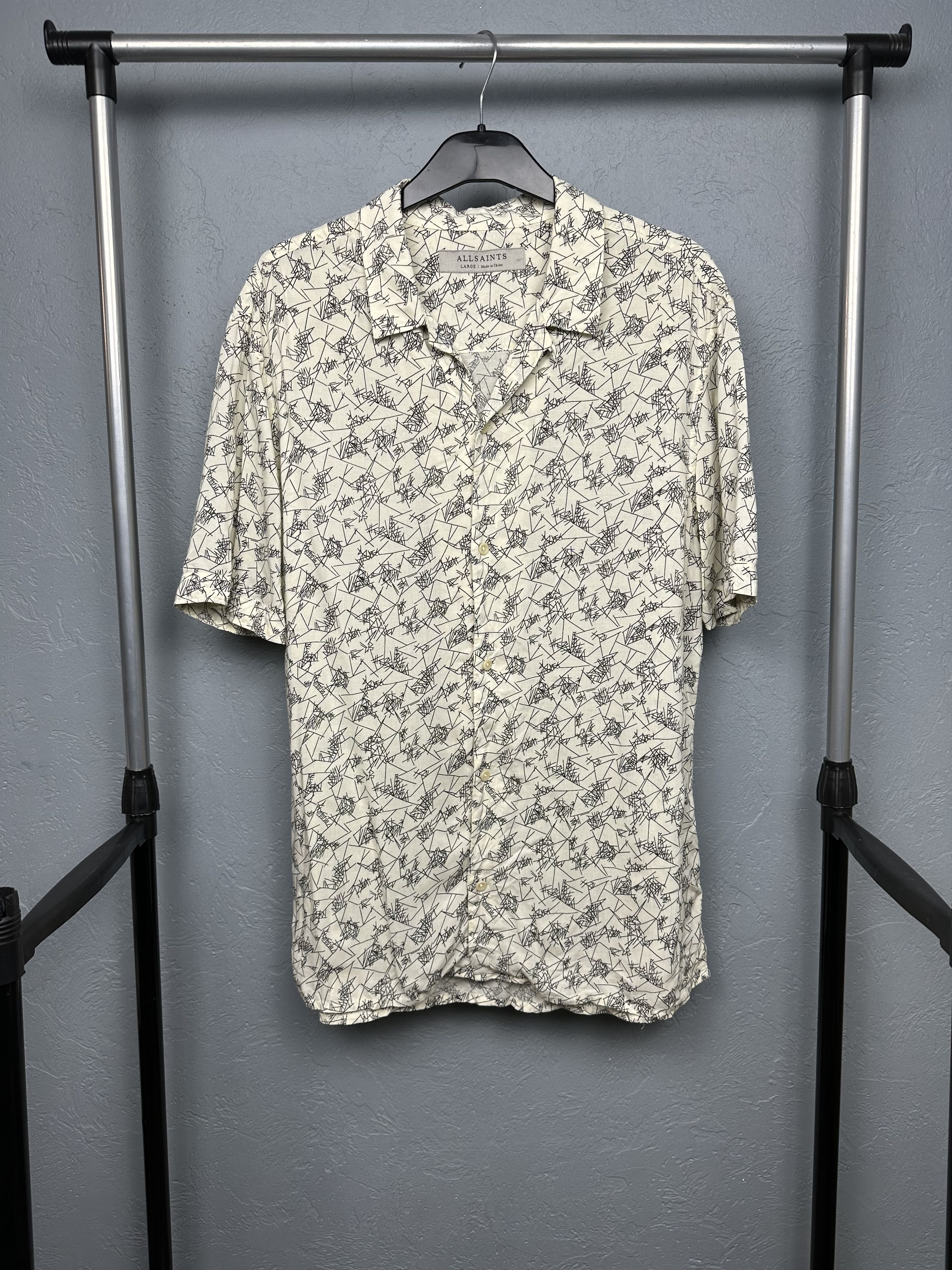 Allsaints Allsaints Mens Skribillare Hawaiian Shirt Size US L / EU 52-54 / 3 - 1 Thumbnail