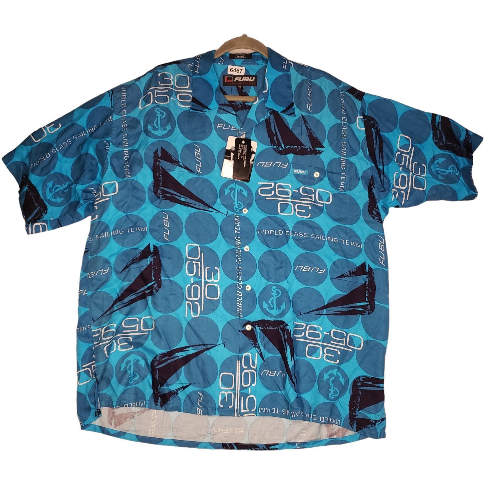 Fubu VTG FUBU World Class Sailing Team Button Up Shirt Size XL Size US XL / EU 56 / 4 - 1 Thumbnail
