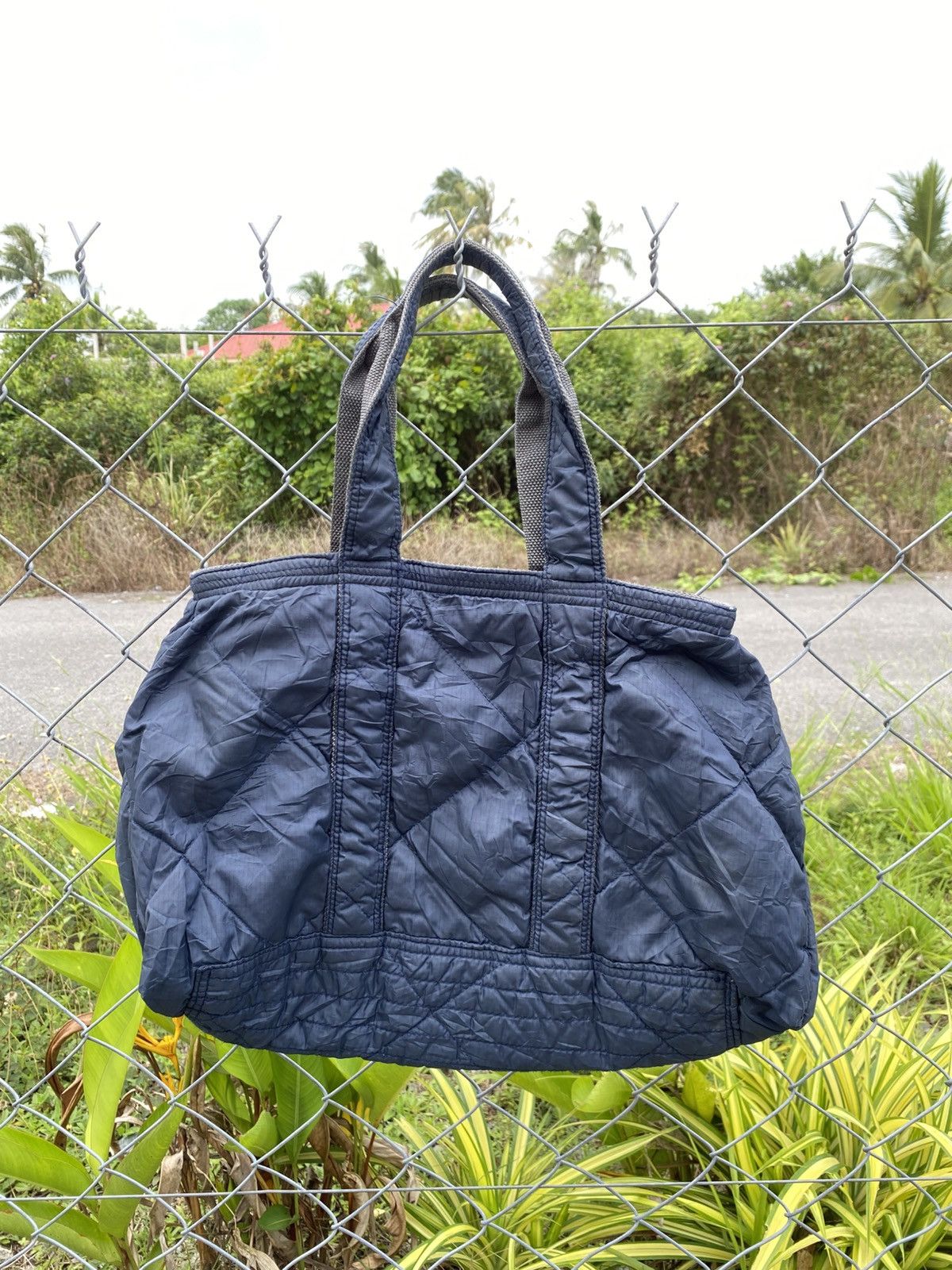 VTG 90s 45RPM DISTRESSED SIMPLE TOTE BAG
