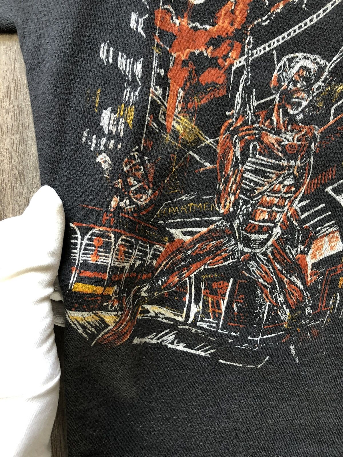 Iron Maiden × Vintage Vintage 80s Iron Maiden deconstructive rare shirt tee Size US S / EU 44-46 / 1 - 3 Thumbnail