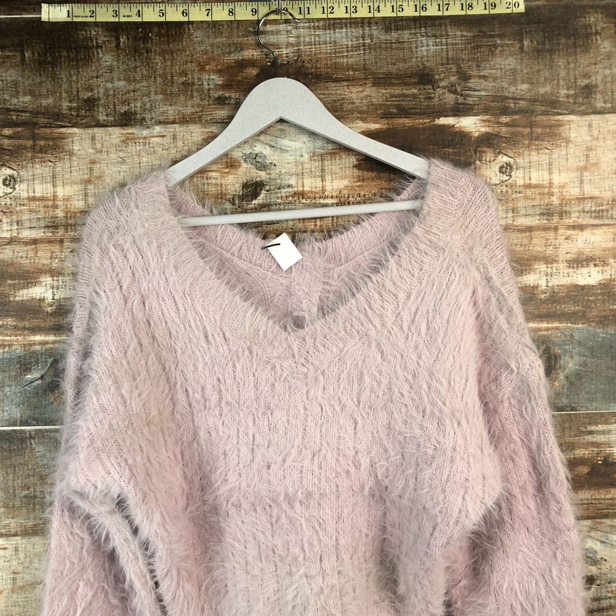 Japanese Brand DL Ingni Pink Mohair shaggy fur Knitwear #C396 Size M / US 6-8 / IT 42-44 - 2 Thumbnail